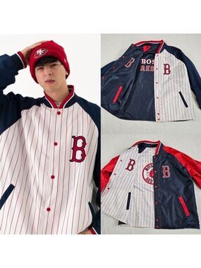 Boston Red Sox MLB Genuine Merchandise Reversible Snap-Front Jacket - XXL